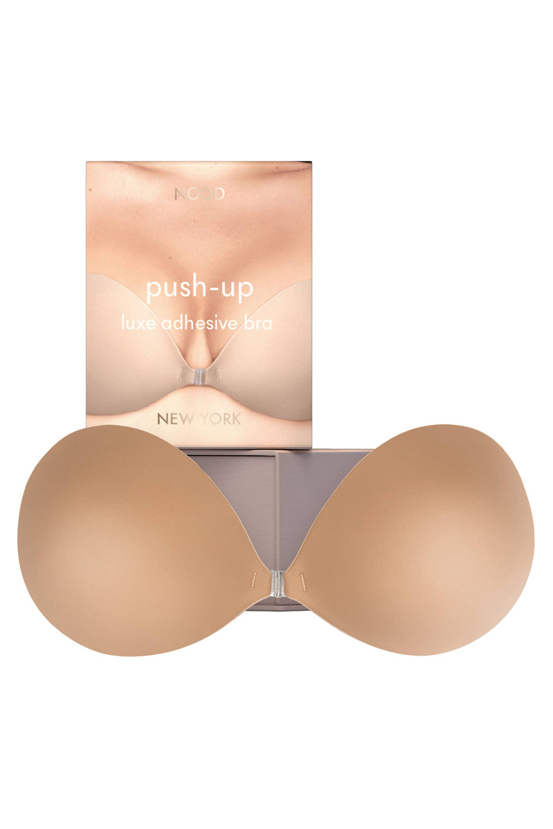 Push Up | Padded Adhesive Fabric Bra: No 3 Buff / D