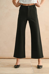 MMP1745   2 POCKETS PONTE PANTS: OLIVE / L
