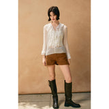 Erosion and Light Frilly Chiffon Blouse