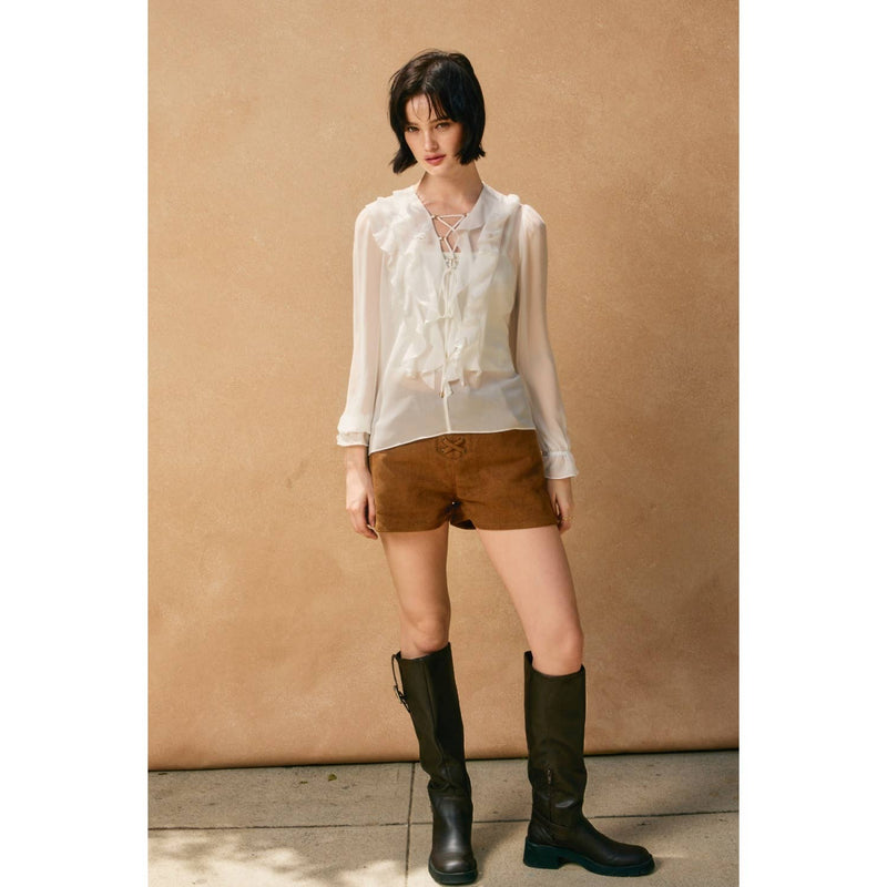 Erosion and Light Frilly Chiffon Blouse