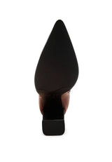 Hatter Pointed Toe Faux Leather Boots: Black / US-8.5 / UK-6.5 / EU-39.5