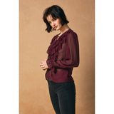Erosion and Light Frilly Chiffon Blouse