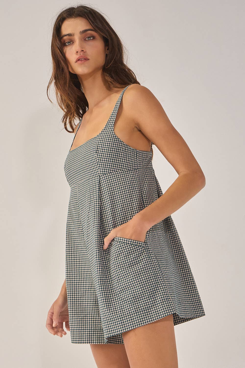 Plaid Relaxed Romper