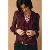 Erosion and Light Frilly Chiffon Blouse