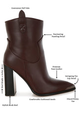 Hatter Pointed Toe Faux Leather Boots: Black / US-6.5 / UK-4.5 / EU-37.5