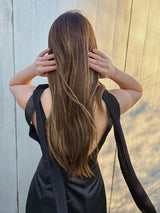 Draped Cowl Neckline Mini Dress