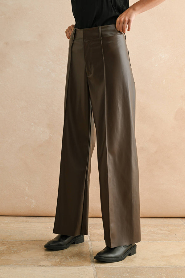 PLEATER WIDE STRAIGHT PANTS S