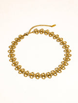 Ritza 18K Gold Non-Tarnish Patterned Choker: Yellow Gold