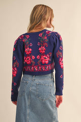 TIE-FRONT CARDIGAN: L
