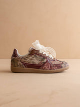 The Dalia | Mauve Tapestry Lace Up Sneaker: MAUVE TAPESTRY / 10