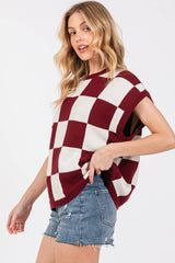 Checkered Game day Top L