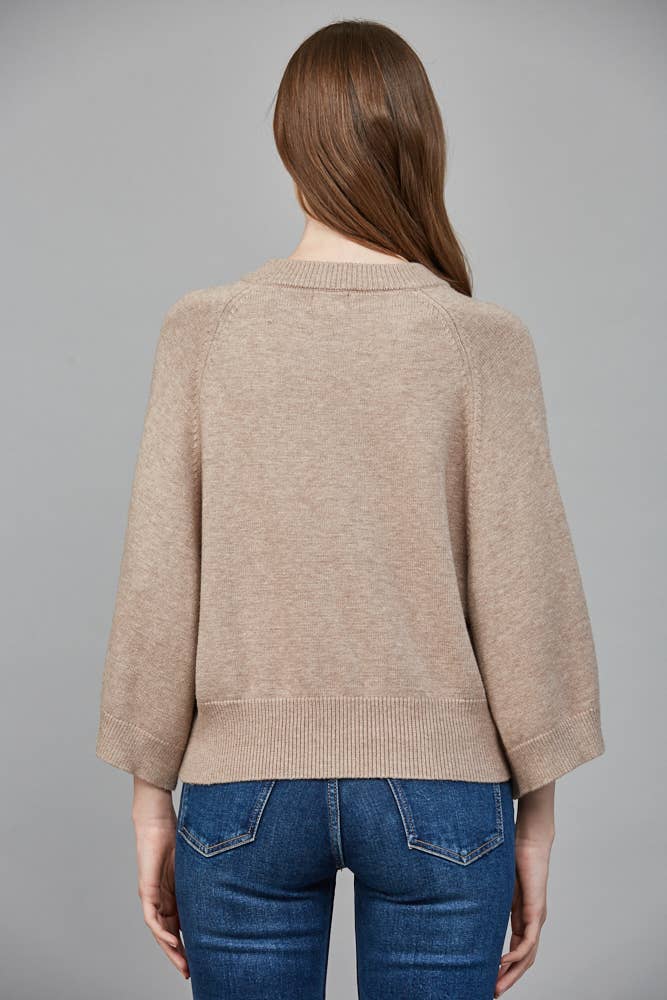 CREW NECK SWEATER CREAM / M