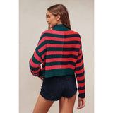 Colorburst Half Zip Collared Sweater: RUGBY POLO