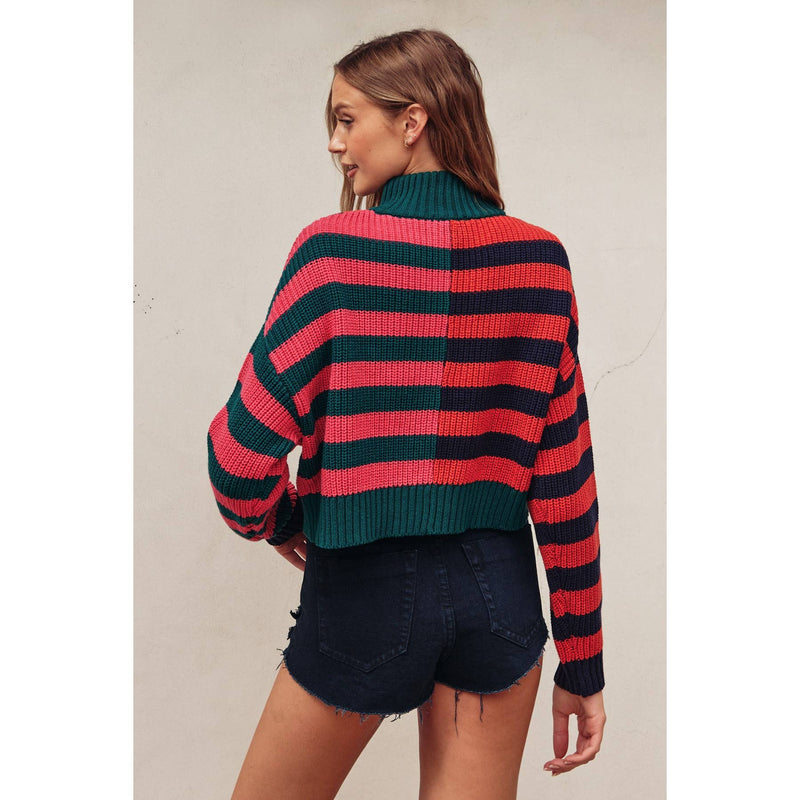 Colorburst Half Zip Collared Sweater: RUGBY POLO