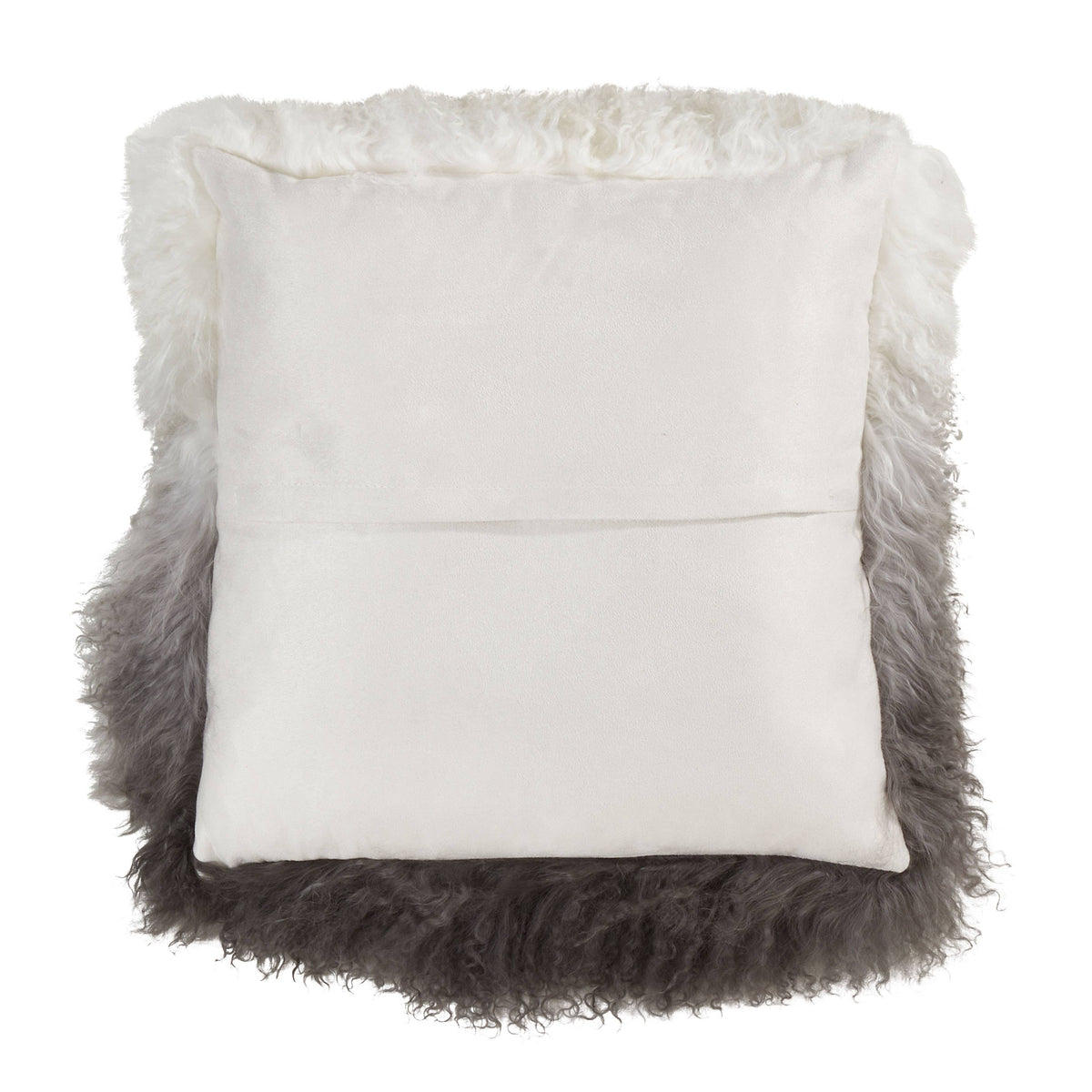 Ombre Lamb Fur Pillow: Natural / Polyester Insert / 20"