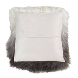 Ombre Lamb Fur Pillow: Natural / Polyester Insert / 20"