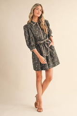 FLORAL MINI DRESS: S