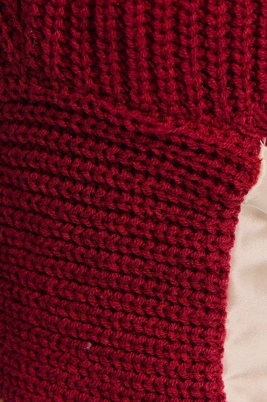 ROUND NECK SHORT SLEEVE BACK TIE KNIT TOP: Brown / M