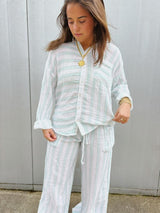 Oversized Striped Button Down