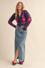 TIE-FRONT CARDIGAN: L