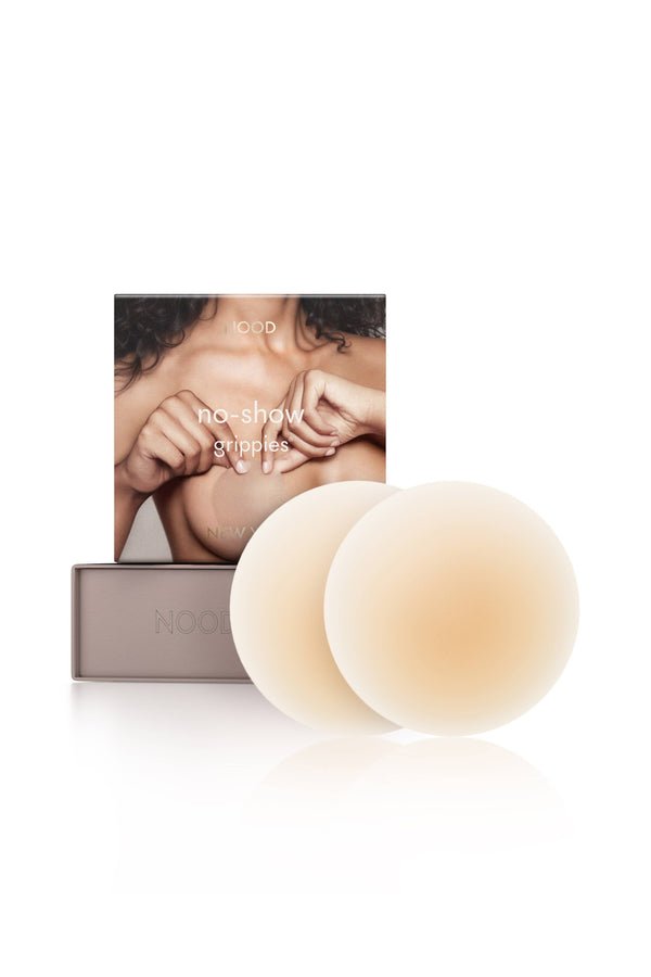 Grippies No-Show | NON-ADHESIVE Reusable Nipple Covers: No 5 Soft Tan / 3in.