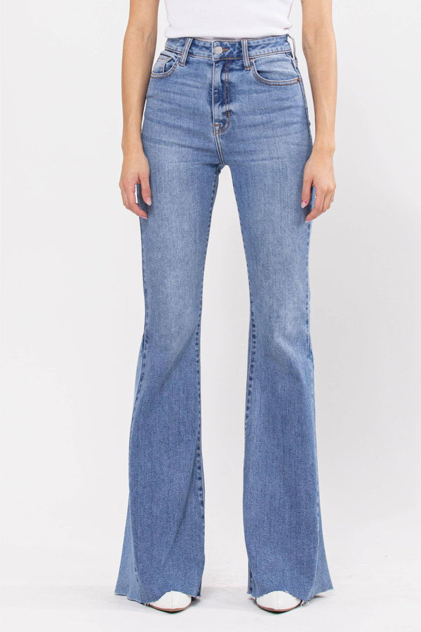 Super Flare Jean with Side Insert Medium Wash  [WV37999M-1]: 13