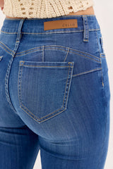Mid Rise Curvy Fit Flare [Ab39484CRV-DK]: 9