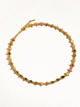 Skylar 18K Gold Multi-Stone Chained Bracelet, Necklace: Multi-Colored / Bracelet