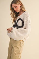 CHUNKY SWEATER TOP: MOCHA / L