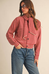 CARDIGAN: Red Burgundy / L