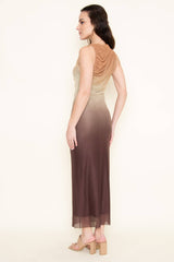 OMBRE SLEEVELESS LONG DRESS / S