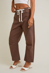 BARREL JEANS: CHOCOLATE / M