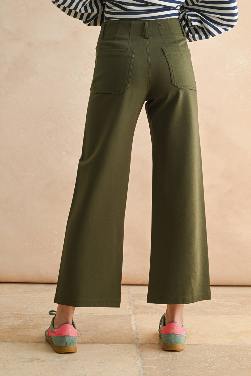 MMP1745   2 POCKETS PONTE PANTS: BLACK / S