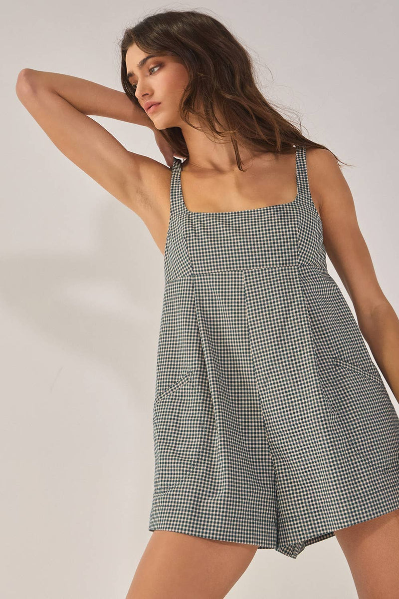 Plaid Relaxed Romper
