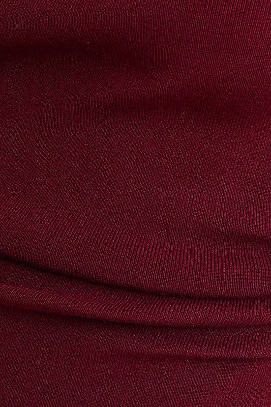 ASYMMETRICAL NECK SWEATER TOP: Ivory / L