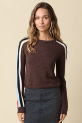 Rylee Contrast Stripe Knit Sweater