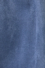 SLEEVELESS V-NECK SUEDE MINI DRESS: DUSTY BLUE / M