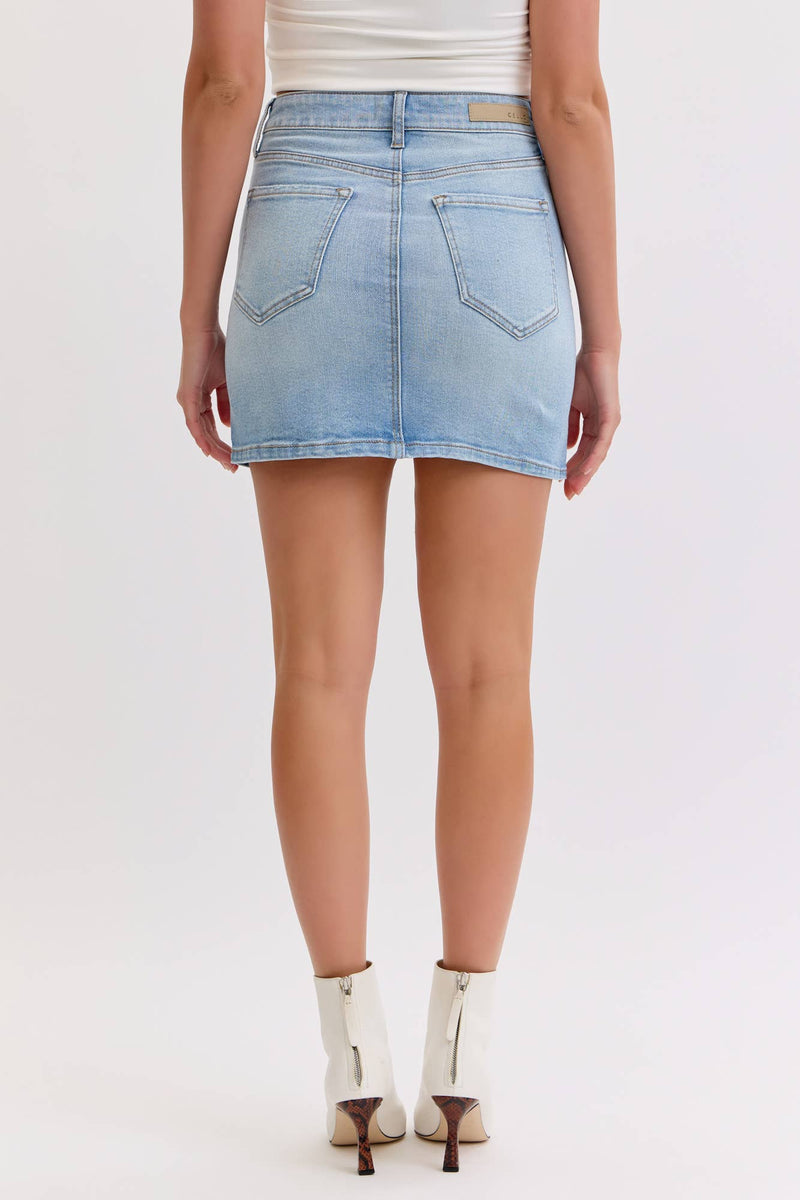 Basic Mid Waisted Mini Skirt [AM59019LT-2]: S