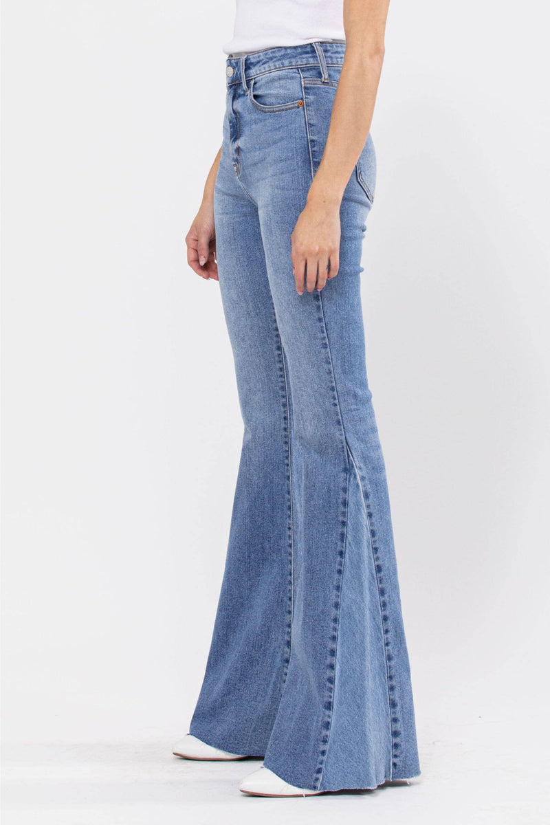 Super Flare Jean with Side Insert Medium Wash  [WV37999M-1]: 13