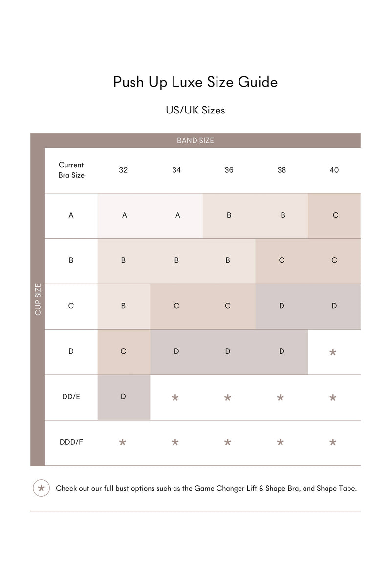 Push Up | Padded Adhesive Fabric Bra: No 3 Buff / A