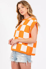 Checkered Game day Top S