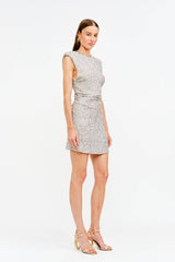 Lucia Dress : SILVER / M