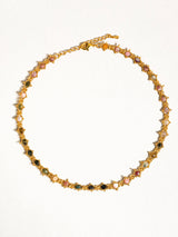 Skylar 18K Gold Multi-Stone Chained Bracelet, Necklace: Multi-Colored / Bracelet