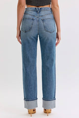 Super High Rise Dad Jean with Cuff [WV19817RS-M]: 3
