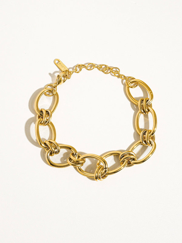 Tila 18K Gold Non-Tarnish Bold Chain Bracelet: Yellow Gold