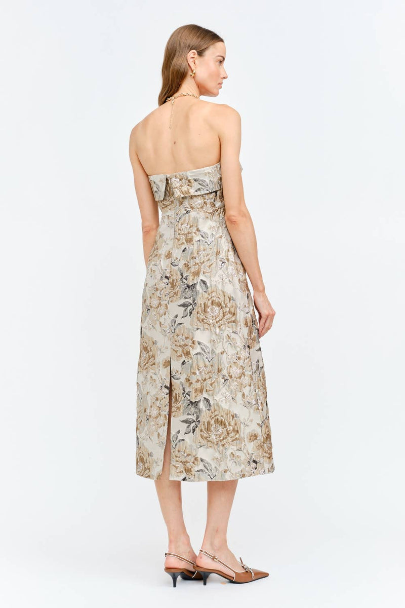 Isadora Dress: TAUPE / S