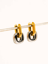 Arliss 18K Gold Non-Tarnish Link Drop Earring: Multi-Colored