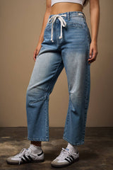 BARREL JEANS: LT DENIM / M
