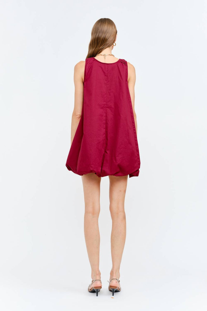 Marga Dress: BURGUNDY / S