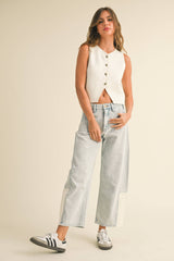BARREL DENIM PANTS: LT BLUE / L